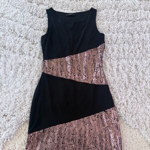 Black/Gold Mini Dress